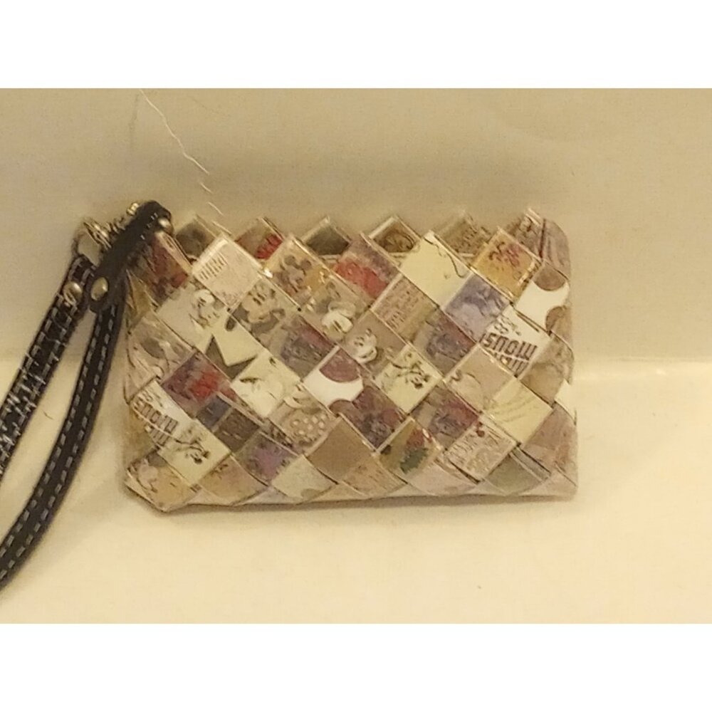 Candy Wrapper Purse Mickey Mouse, Goofy Disney Character With Wristlet Strap